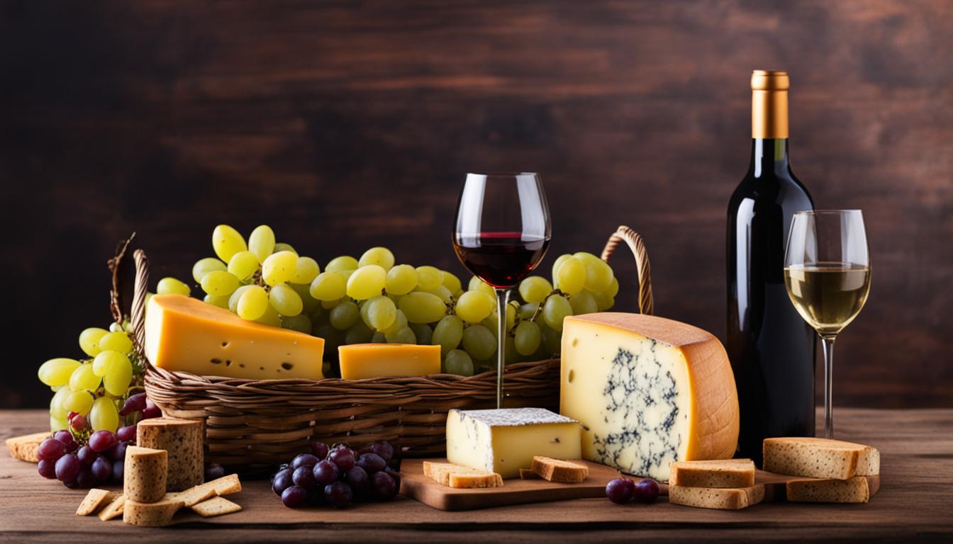 Wein- und Käse-Geschenkkörbe
